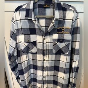 NWOT| Yellowstone Dutton Ranch Plaid Flannel Shirt | soft & Embroidered | 2XL